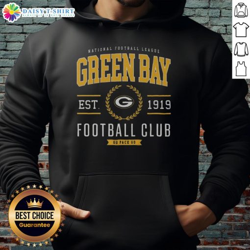 Original Green Bay Packers football club hoodie featuring team logo and colors, perfect for fans and cold weather.
