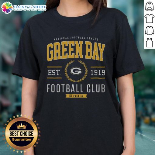 Original Green Bay Packers Football Club ladies tee featuring vibrant team colors and logo, perfect for fans.