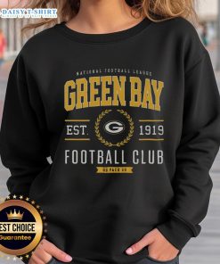 Alt Text: Original Green Bay Packers Football Club sweatshirt featuring the iconic team logo and vibrant green color.