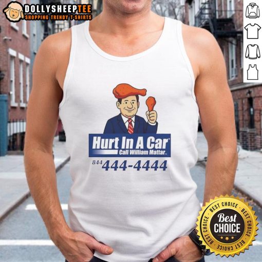 Original Hurt In A Car Call William Mattar tank top featuring bold graphics and a comfortable fit for everyday wear.
