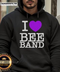 Original I Heart Bee Band Hoodie featuring a vibrant bee graphic and cozy design for music lovers.