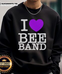 Original I Heart Bee Band Sweatshirt featuring a stylish design for bee lovers and music enthusiasts.