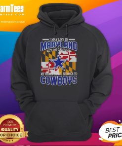 Maryland fan wearing a Dallas Cowboys hoodie, showcasing team spirit on game day with pride and passion.