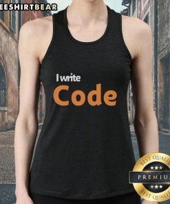 Original I Write Code Tank Top - stylish and comfortable tank top featuring a coding design for programmers and tech enthusiasts.