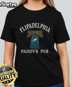 Original It's Always Sunny in Philadelphia X Eagles Flipadelphia Ladies Tee at Paddy's Pub, perfect for fans and style.