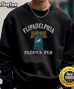 Original It's Always Sunny in Philadelphia X Eagles Flipadelphia sweatshirt from Paddy's Pub, perfect for fans.