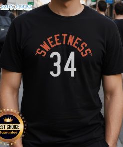 Original Jason Kelce Sweetness 34 T-Shirt featuring bold graphics and comfortable fit for fans of the Philadelphia Eagles.