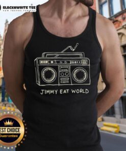 Original Jimmy Eat World Boombox Tank Top featuring a vibrant design and comfortable fit for music fans and summer style.