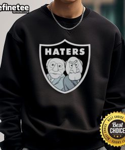 Alt Text: Original Just Boo Baby Haters Sweatshirt in black, featuring bold white graphic text, perfect for casual wear.