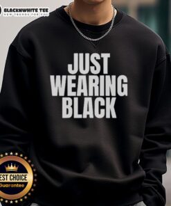 Alt Text: Person wearing the Original Just Wearing Black Killing Heidi Sweatshirt, showcasing a stylish black hoodie.