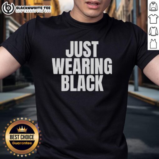 Alt Text: Original Just Wearing Black Killing Heidi T-Shirt featuring bold graphic design on black fabric for music fans.