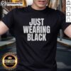Alt Text: Original Just Wearing Black Killing Heidi T-Shirt featuring bold graphic design on black fabric for music fans.