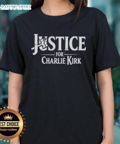 Original Justice For Charlie Kirk 2025 Hammer of Justice Ladies Tee featuring bold graphics on a stylish women's shirt.