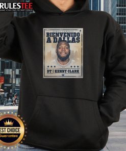 Original Kenny Clark Welcome to Dallas Cowboys Graphic Hoodie featuring vibrant team colors and logo design.