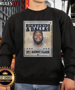 Original Kenny Clark Welcome to Dallas Cowboys graphic sweatshirt featuring bold team logo and stylish design.