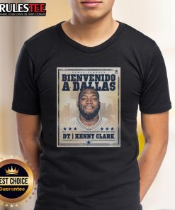 Original Kenny Clark 'Welcome To Dallas Cowboys' Graphic T-Shirt featuring bold design and vibrant colors for fans.