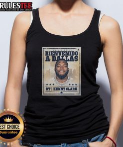Alt Text: Original Kenny Clark Welcome to Dallas Cowboys graphic tank top featuring bold design and team colors.