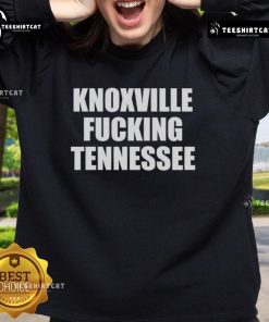 Original Knoxville Fucking Tennessee Sweatshirt in dark gray, featuring bold graphic design and cozy fabric.