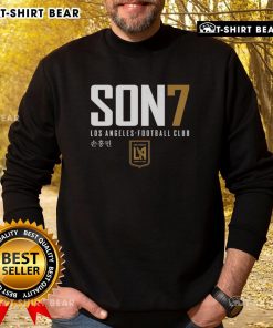 Alt Text: Original Los Angeles FC Son Heung-Min 7 player elite sweatshirt showcasing team logo and vibrant design.