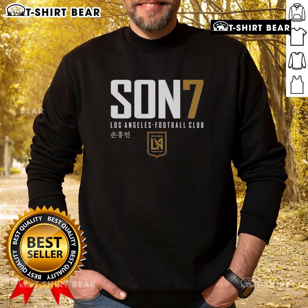 Original Los Angeles Fc Son Heung Min #7 Player Elite Sweatshirt Alt Text: Original Los Angeles FC Son Heung-Min 7 player elite sweatshirt showcasing team logo and vibrant design.