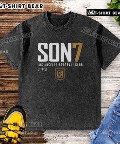 Original Los Angeles FC Son Heung-Min Player Elite Washed T-Shirt, showcasing a stylish design for soccer fans.