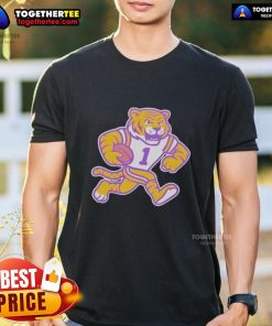 Original LSU Tigers Mascot Number 1 Football T-Shirt featuring bold graphics and vibrant colors for fans.