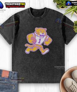 Alt Text: Original LSU Tigers mascot number 1 football washed t-shirt, featuring vibrant colors and team logo for fans.