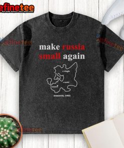Original Make Russia Small Again Moscovia 1462 washed t-shirt featuring a vintage design and comfortable fit.