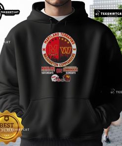 Original Maryland Terrapins and Washington Commanders hoodie featuring a city skyline logo, perfect for game days.