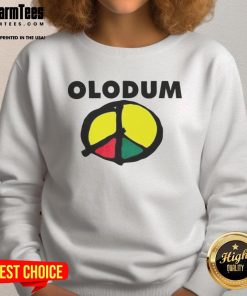Original Michael Olodum peace symbol King of Pop sweatshirt featuring vibrant design and stylish fit for fans.