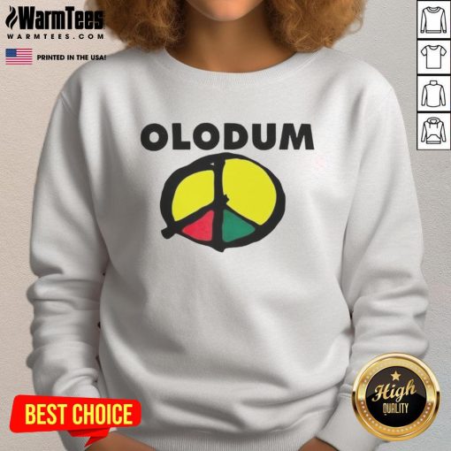 Original Michael Olodum peace symbol King of Pop sweatshirt featuring vibrant design and stylish fit for fans.