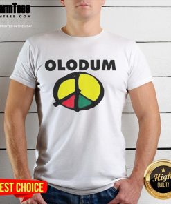 Original Michael Olodum Peace Symbol King Of Pop T-Shirt featuring vibrant colors and iconic design for fans.