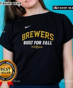 Original Milwaukee Brewers Built for Fall 2025 MLB Postseason Nike Logo Ladies Tee showcasing team spirit and style.