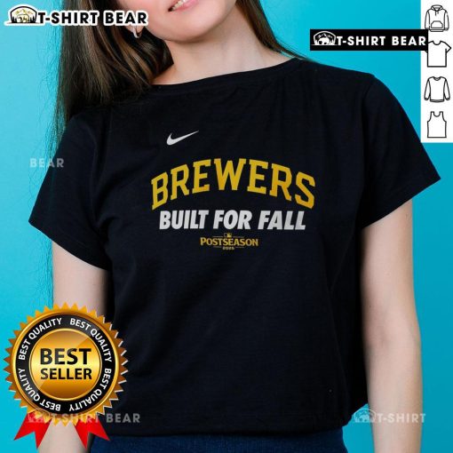 Original Milwaukee Brewers Built for Fall 2025 MLB Postseason Nike Logo Ladies Tee showcasing team spirit and style.