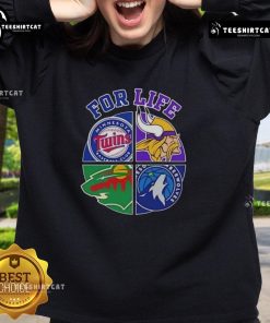 Original Minnesota Sports For Life logo sweatshirt featuring vibrant design, perfect for fans and casual wear.