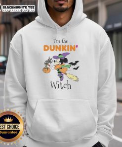Alt Text: Original Minnie Mouse I'm Dunkin' Witch Trick or Treat Halloween Hoodie featuring vibrant graphics and festive design.