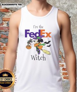 Original Minnie Mouse FedEx Witch Trick or Treat Halloween tank top featuring a playful design for festive celebrations.
