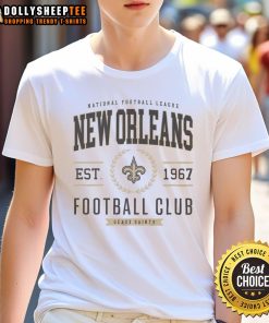 Original New Orleans Saints Football Club T-Shirt featuring team logo and colors, perfect for fans and collectors.