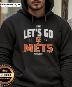 Original New York Mets Baseball 2025 Postseason hoodie, featuring team logo and vibrant colors. Let's go Mets!