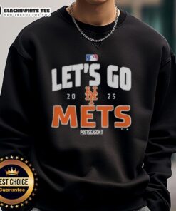 Alt Text: Original New York Mets Baseball 2025 postseason sweatshirt featuring vibrant team colors and logo. Let's go team!