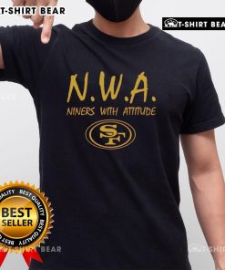 Alt Text: Original Nwa Nines With Attitude San Francisco 49ers logo t-shirt showcasing team spirit and stylish design.