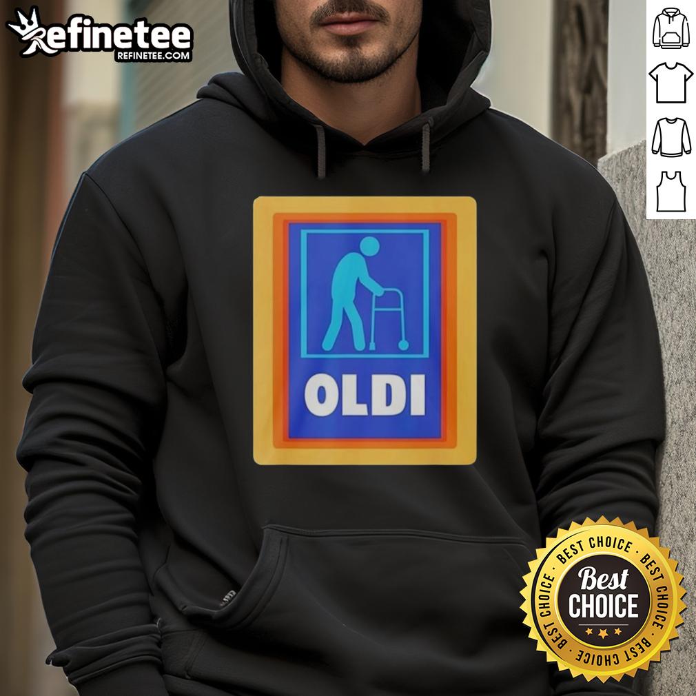 Original Oldi X Aldi Parody Logo Hoodie Original Oldi X Aldi parody logo hoodie featuring a playful design and vibrant colors, perfect for fashion enthusiasts.