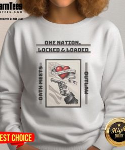 Original One Nation Locked and Loaded Sweatshirt in black, featuring a bold graphic design and a comfortable fit.