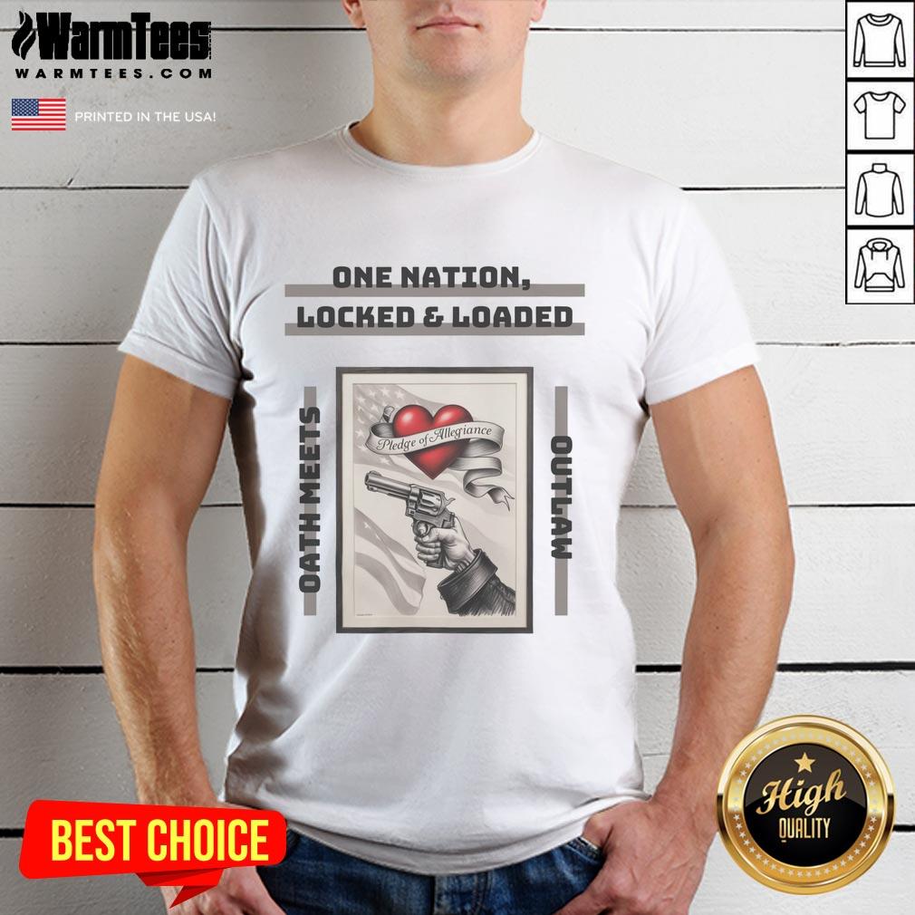 Original One Nation Locked And Loaded T Shirt Original One Nation Locked And Loaded T-Shirt featuring a bold design, perfect for patriotic fashion enthusiasts.