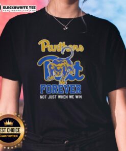 Original Pittsburgh Panthers mascot graphic on a ladies tee, celebrating team spirit beyond just football wins.