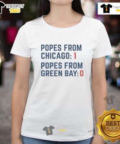 Original Popes from Chicago vs. Green Bay rivalry ladies tee showcasing team spirit and style in sports apparel.