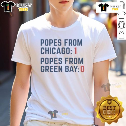 Original Popes From Chicago Popes From Green Bay Rivalry T-Shirt featuring bold graphics and vibrant colors.