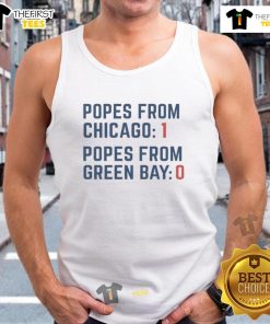 Original Popes from Chicago vs. Green Bay rivalry tank top showcasing sporty design and team spirit.