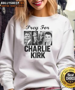 Original Pray for Charlie Kirk tribute support sweatshirt featuring bold graphics and comfortable fit for supporters.