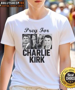 Original Pray For Charlie Kirk Tribute Support T-Shirt featuring a bold design to show your support for Charlie Kirk.